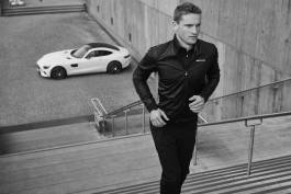 Man running on stairs 