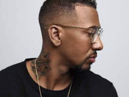 Footballer Boateng with glasses side profile 